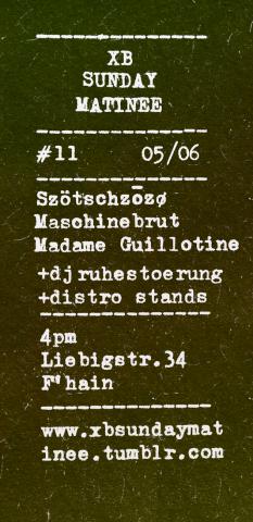 Interview zum XB Sunday Matinee